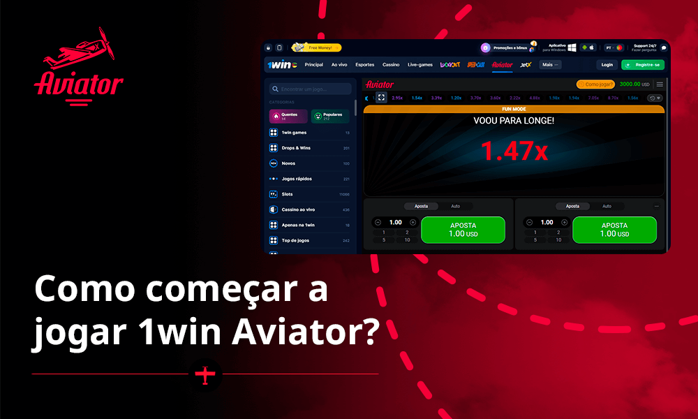 Como começar a jogar 1win Aviator?